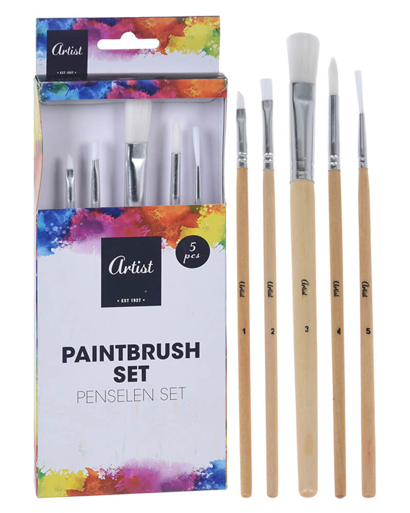 Kreativ Paintbrush Set 5 Stk Arts & Entertainment Hobbies Creative Beautycos