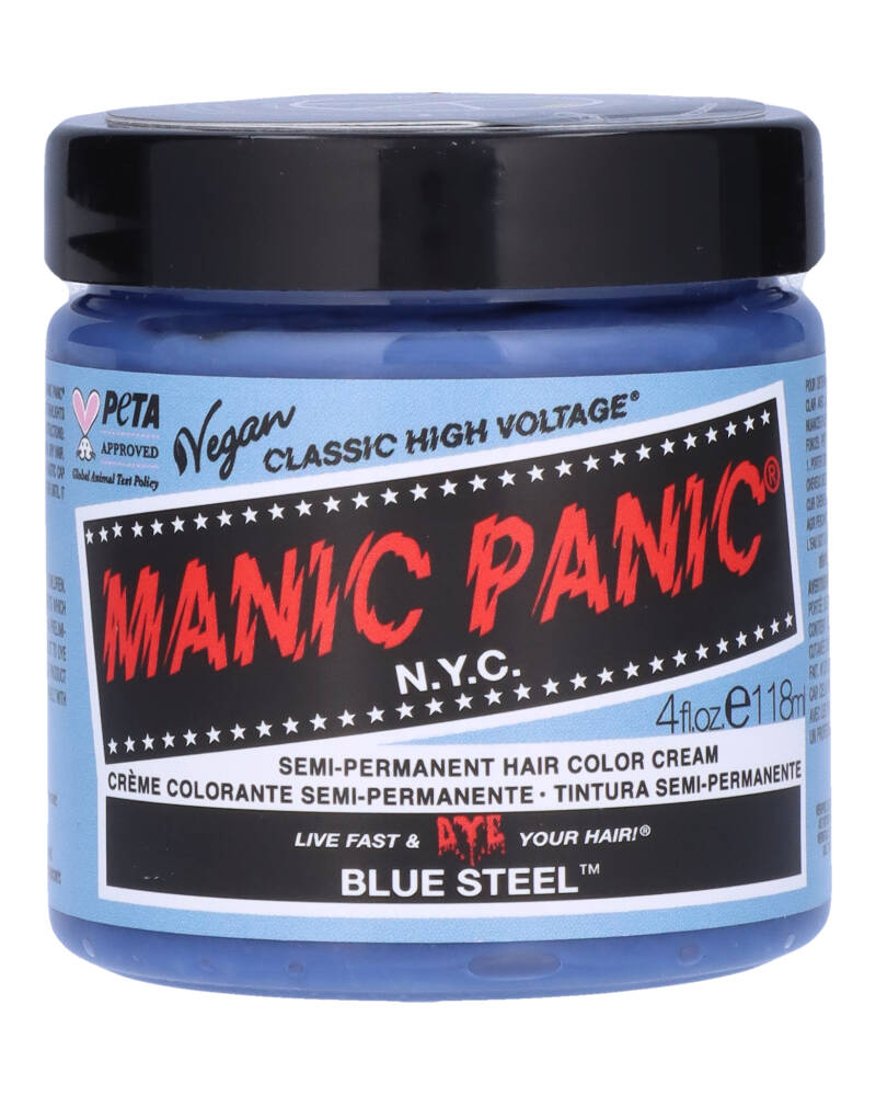 Manic Panic Semi-Permanent Color Cream Blue Steel 118 ML Health & Beauty Personal Care Hair Beautycos