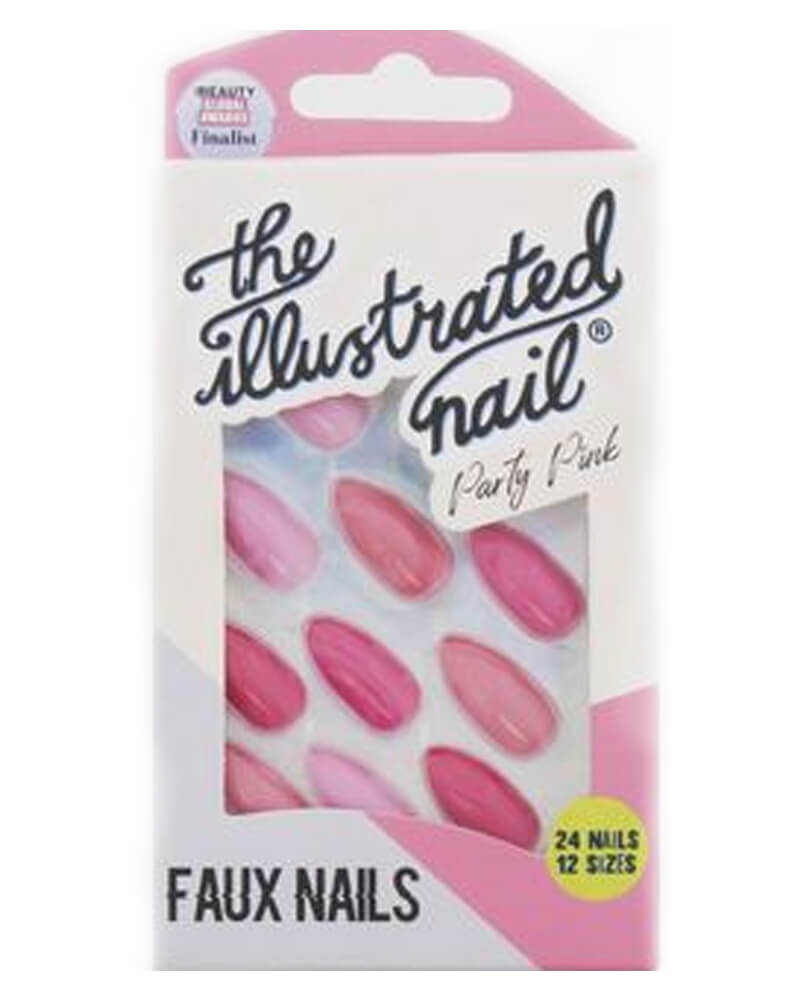 The Illustrated Nail Party Pink Faux Nails   24 stk.