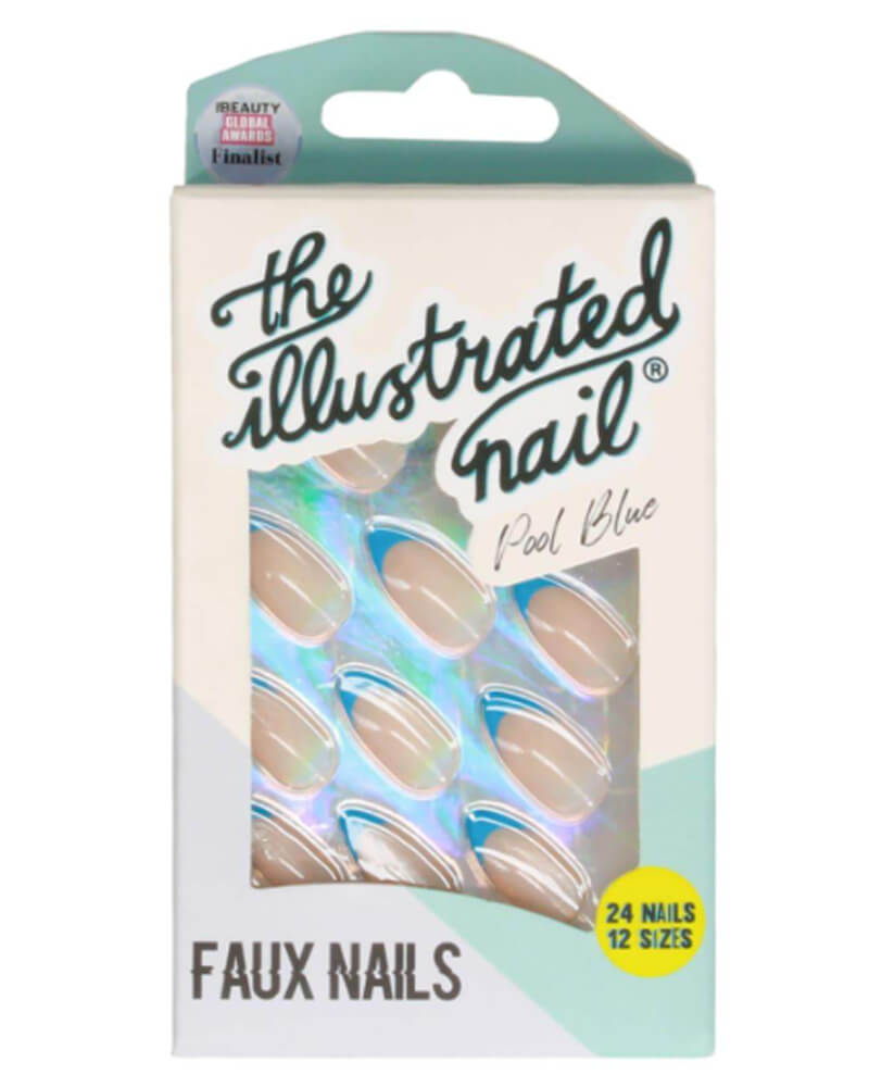The Illustrated Nail Pool Blue Faux Nails   24 stk.