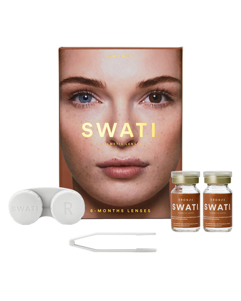 Swati Cosmetics 6 Måneders Kontaktlinser Bronze Health & Beauty Personal Care Makeup Eye Beautycos