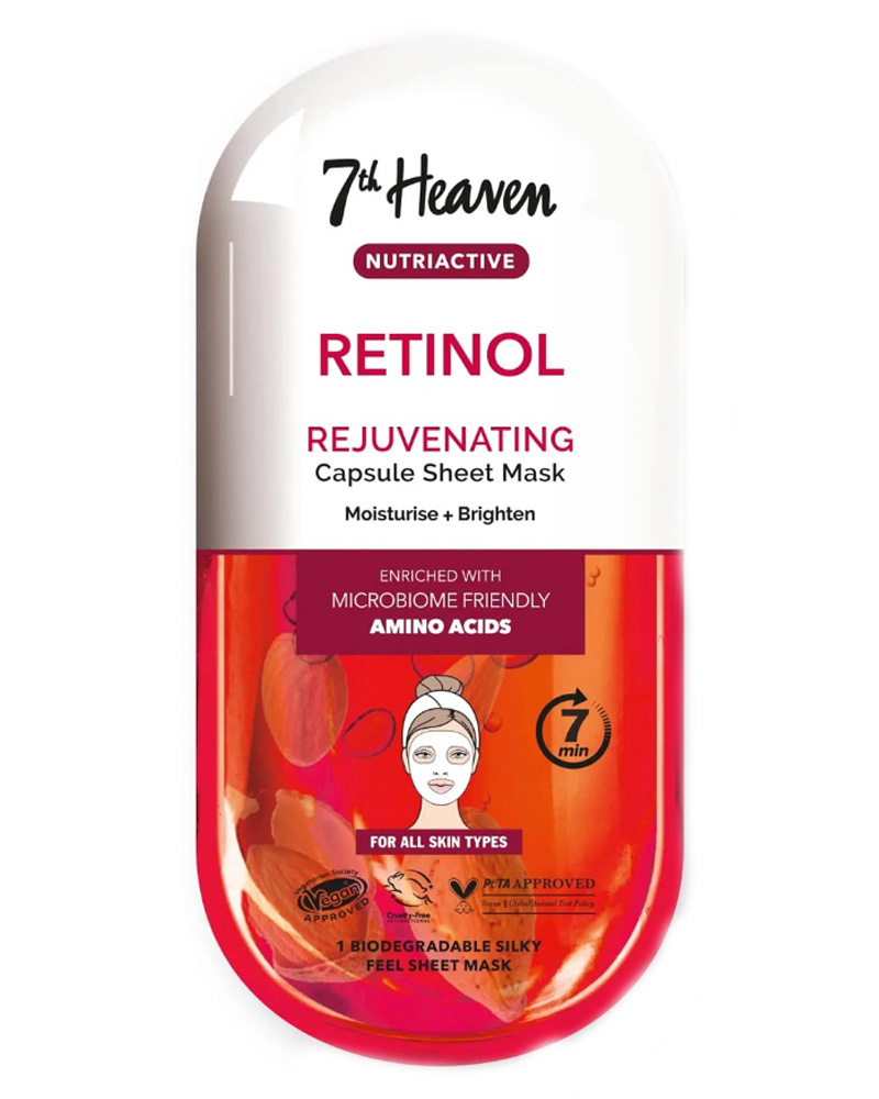 7Th Heaven Nutriactive Retinol Sheet Mask Health & Beauty Personal Care Cosmetics Skin Masks Peels Beautycos