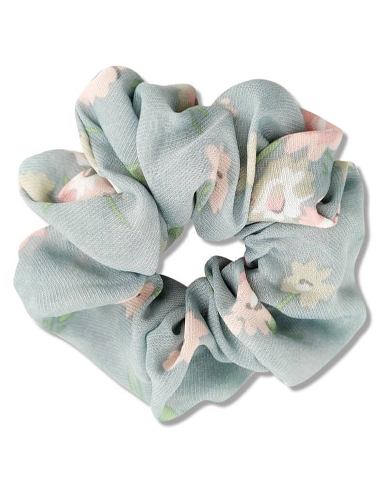 Everneed Scrunchie Flower Baby Blue (U) Apparel & Accessories Clothing Hair Ponytail Holders Beautycos