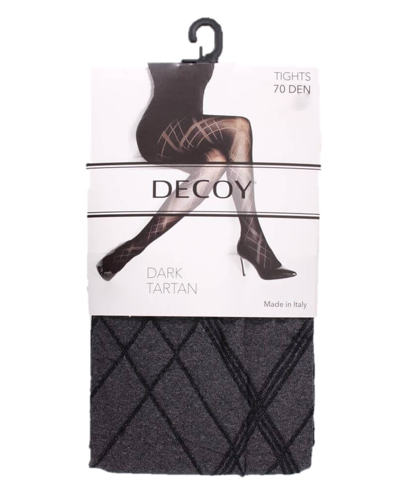 Decoy Dark Tartan Tights 70 Den Black M L Apparel & Accessories Clothing Underwear Socks Beautycos