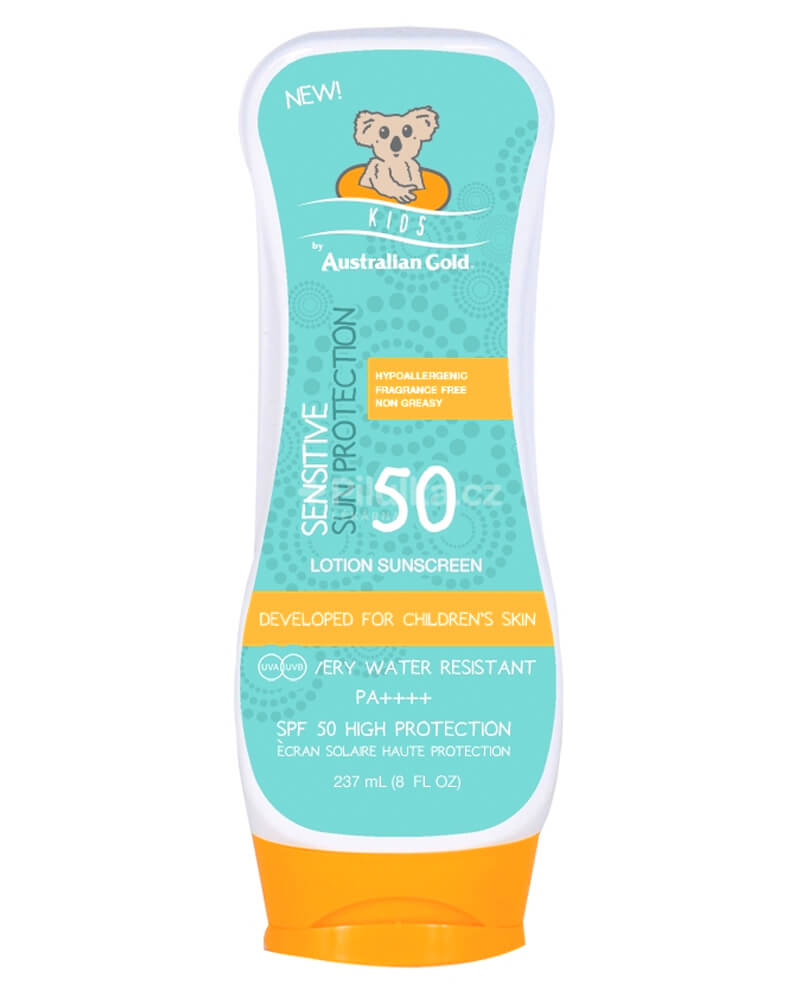 Australian Gold Kids Sensitive Sun Protection Spf 50 (F) 237 ML Health & Beauty Personal Care Cosmetics Skin Sunscreen Beautycos
