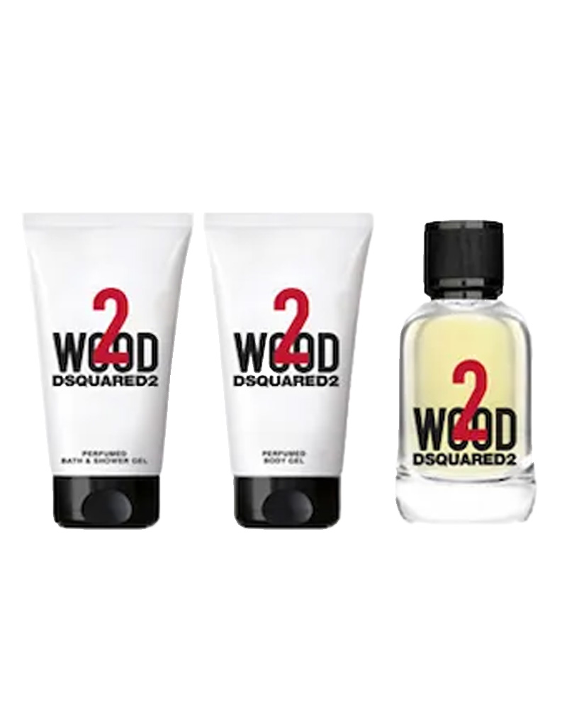 Dsquared2 2 Wood Gift Set Edt 50 ML Arts & Entertainment Party Celebration Giving Wrapping Boxes Tins Beautycos