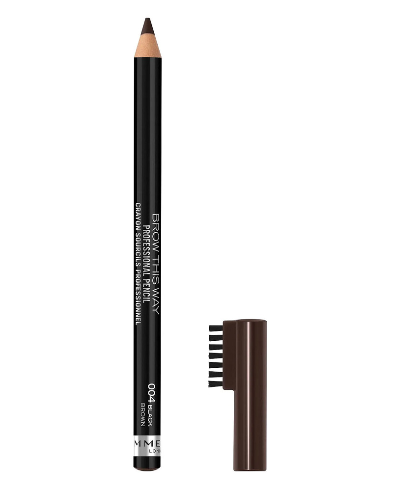 Rimmel London Brow This Way Professional Pencil 004 Black Brown 1 G Health & Beauty Personal Care Cosmetics Makeup Eye Eyebrow Enhancers Beautycos
