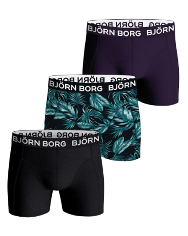 Björn Borg Cotton Stretch Shorts 3-Pack Str XL 3 Stk Apparel & Accessories Clothing Underwear Socks Beautycos