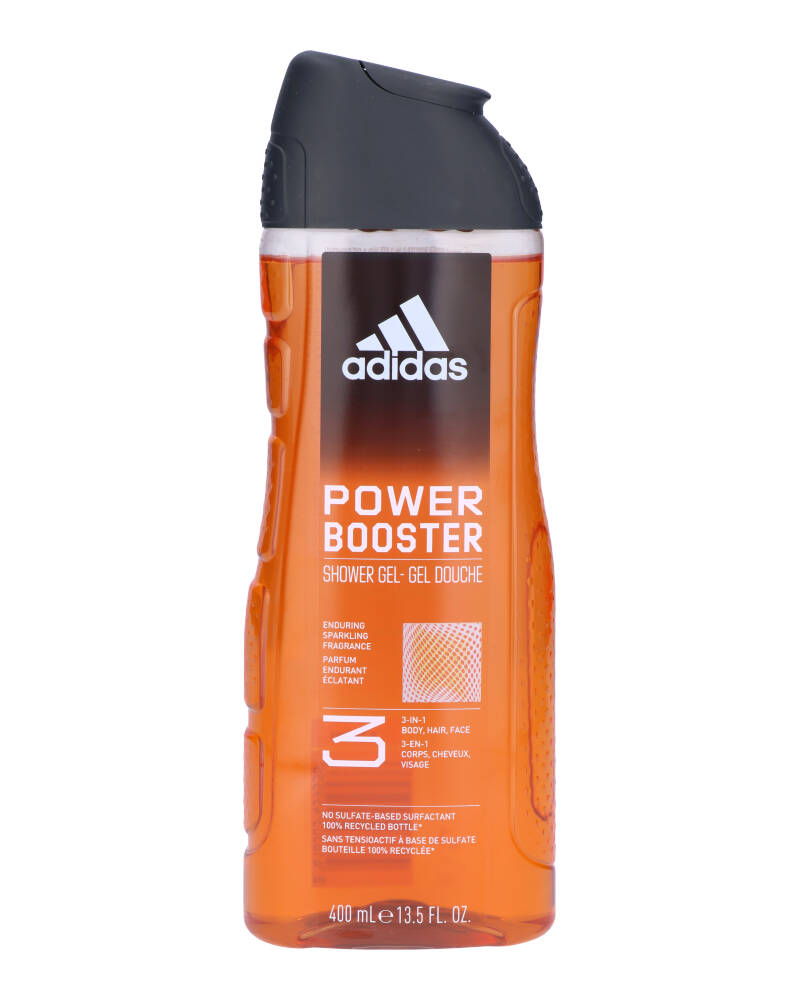 Adidas Power Booster Shower Gel 400 ML Health & Beauty Personal Care Hair Shampoo Conditioner Beautycos