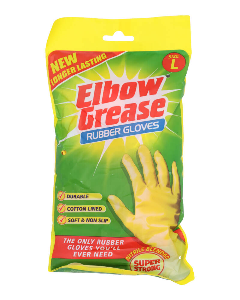 Elbow Grease Rubber Gloves   1 stk.