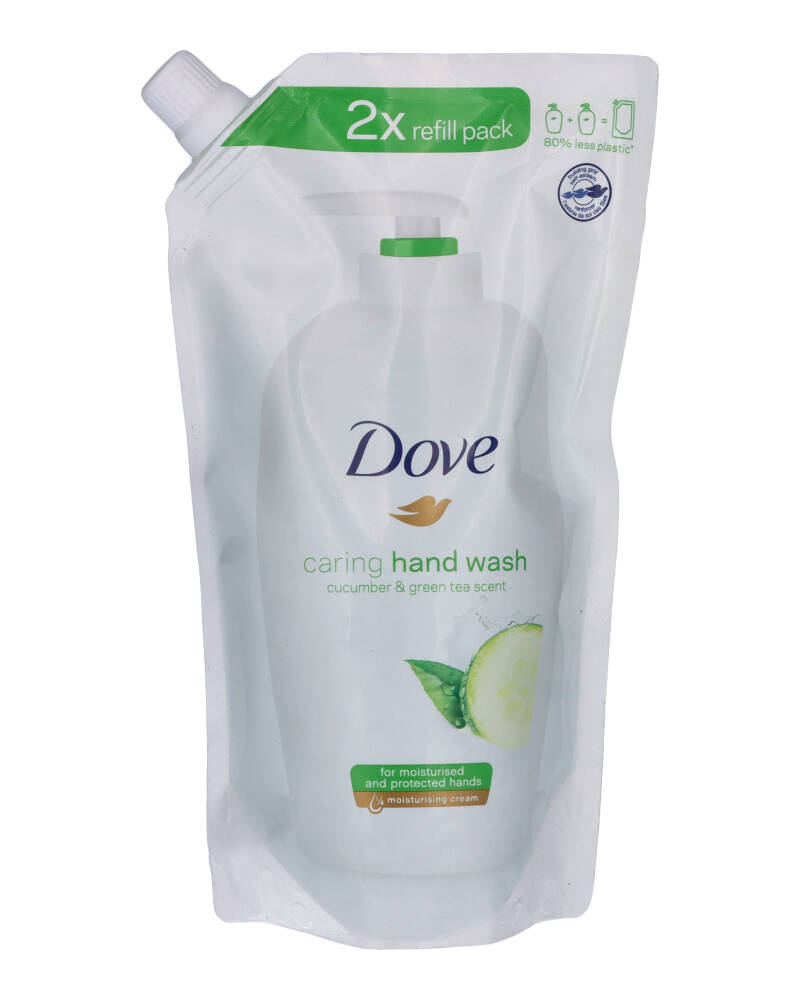 Dove Caring Hand Wash Cucumber Green Tea Scent Refill 500 ML Health & Beauty Personal Care Cosmetics Bath Body Liquid Soap Beautycos