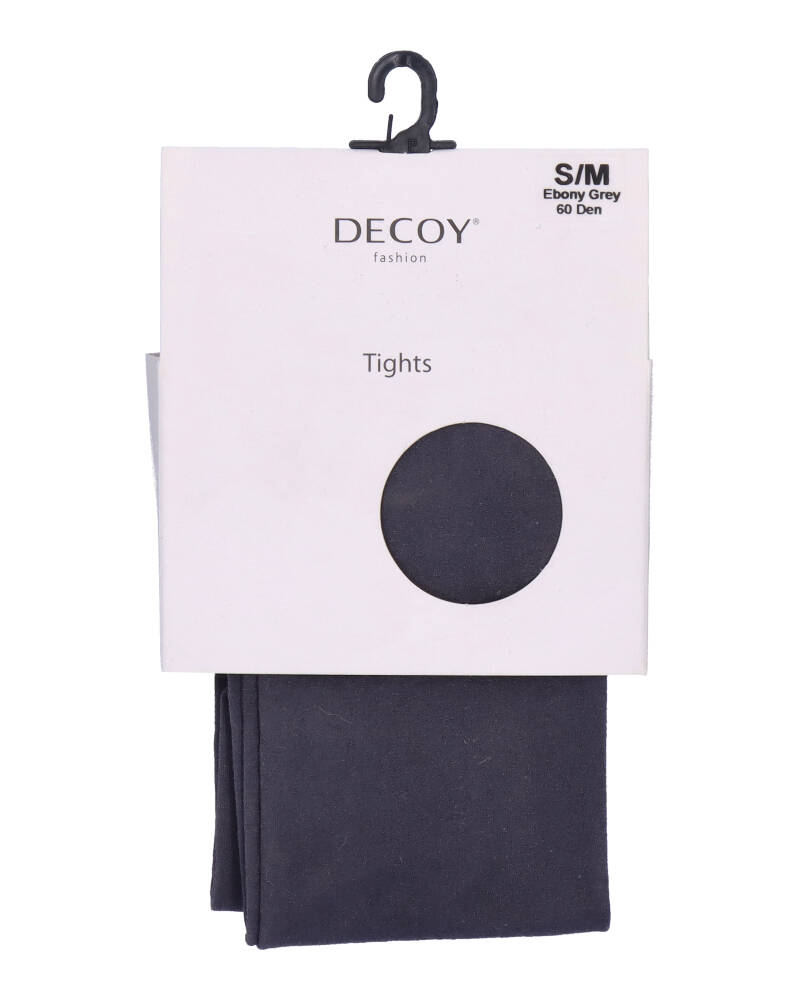 Decoy Fashion Tights (60 Den) Ebony Grey S M Apparel & Accessories Clothing Underwear Socks Beautycos