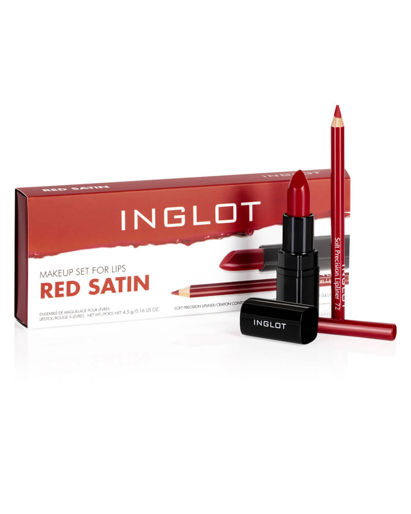 Inglot Makeup Set For Lips - Red Satin (U)   2 stk.