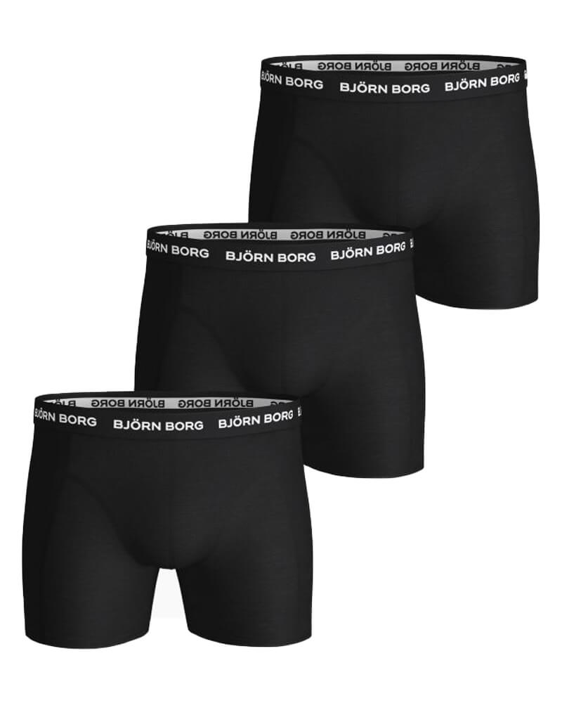 Björn Borg Essential 3-pack Cotton Strech Shorts Sort- Str. S   3 stk.