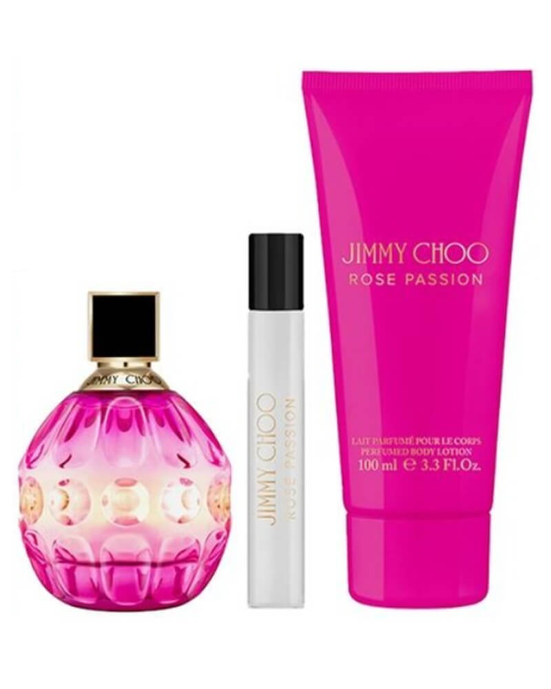 Jimmy Choo Rose Passion Gift Set 107 ML Arts & Entertainment Party Celebration Giving Wrapping Boxes Tins Beautycos