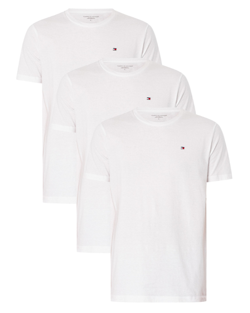Tommy Hilfiger Cotton Crew Neck Tee 3-Pack Hvid Str Xxl 3 Stk Apparel & Accessories Clothing Shirts Tops Beautycos