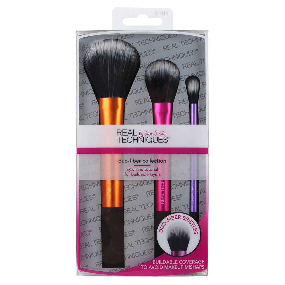 Real Techniques - Duo-Fiber Collection 1414 Health & Beauty Personal Care Cosmetics Cosmetic Tools Makeup Brushes Beautycos