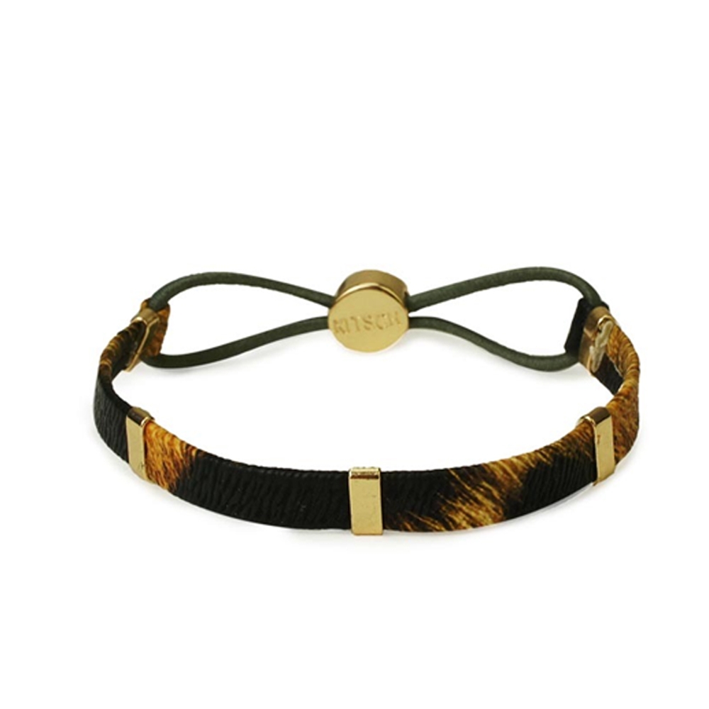 Kitsch - Bar Leopard Hair Tie Læder Apparel & Accessories Clothing Headbands Beautycos