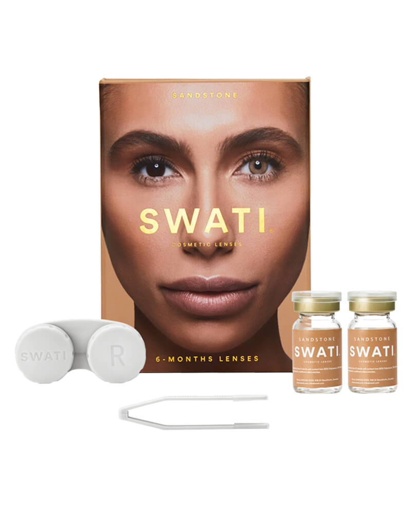 Swati Cosmetics 6 Måneders Kontaktlinser Sandstone Health & Beauty Personal Care Makeup Eye Beautycos
