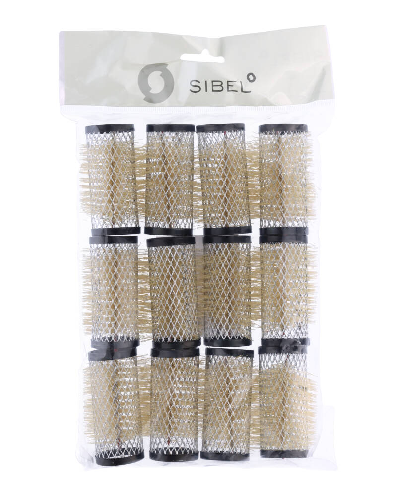 Sibel Metal Rollers Black 28Mm Ref P001336 12 Stk Health & Beauty Personal Care Hair Styling Tools Curlers Beautycos