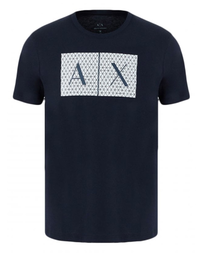 Armani Exchange Men Logo T-Shirt Navy Str Xxl Apparel & Accessories Clothing Shirts Tops Beautycos