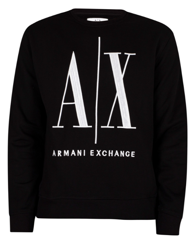 Armani Exchange Man Sweatshirt Black Xxl Apparel & Accessories Clothing Shirts Tops Beautycos