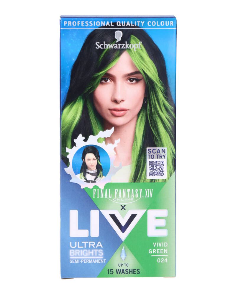 Schwarzkopf Live Final Fantasy Xiv Vivid Green (U) 50 ML Health & Beauty Personal Care Hair Color Beautycos