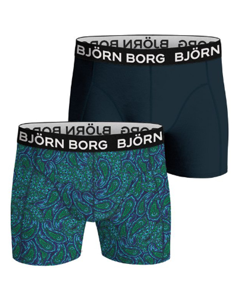 Björn Borg Bamboo Cotton Blend Boxer 2-Pack Str L 2 Stk Apparel & Accessories Clothing Underwear Socks Beautycos