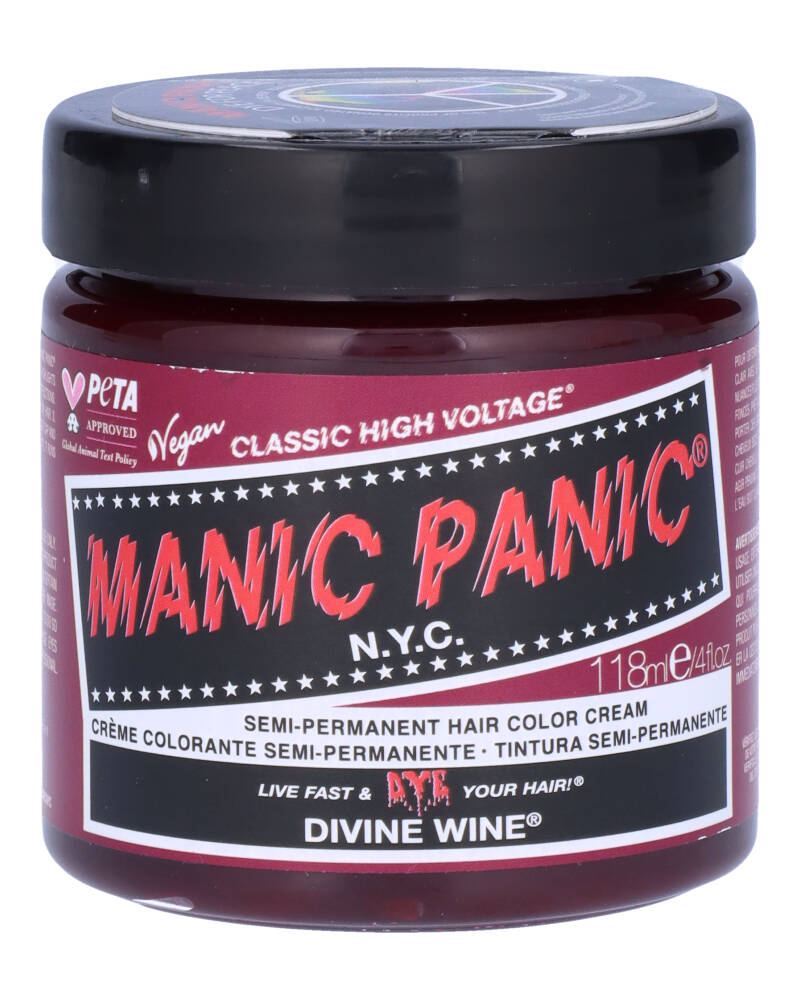 Manic Panic Semi-Permanent Color Cream Divine Wine 118 ML Health & Beauty Personal Care Hair Beautycos