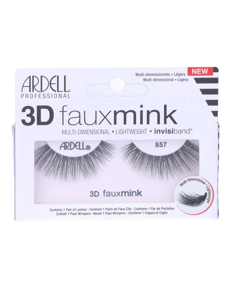 Ardell Faux Mink 3D 857 Black Eye Lashes Health & Beauty Personal Care Cosmetics Makeup False Eyelashes Beautycos