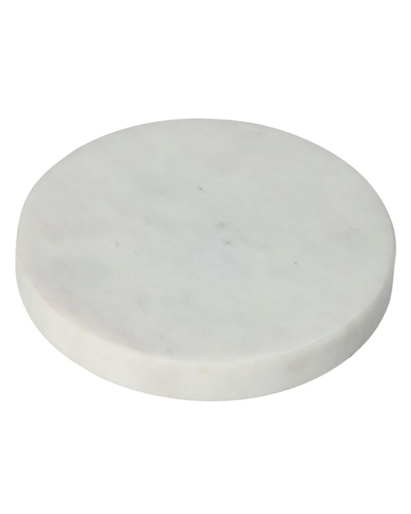Excellent Houseware Marble Coaster White 10 x 10 cm   4 stk.