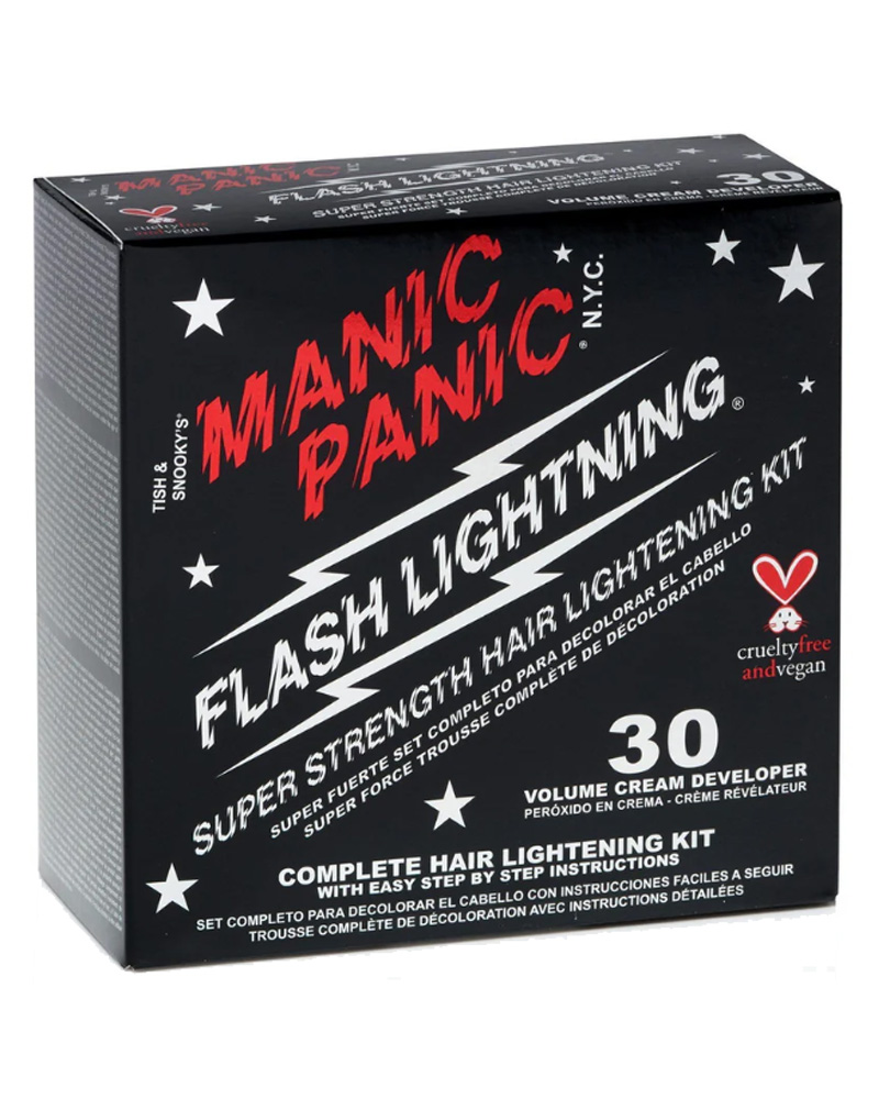 Manic Panic Flash Lightning Bleach Kit 30Vol 9% Cream Developer Health & Beauty Personal Care Hair Coloring Accessories Beautycos