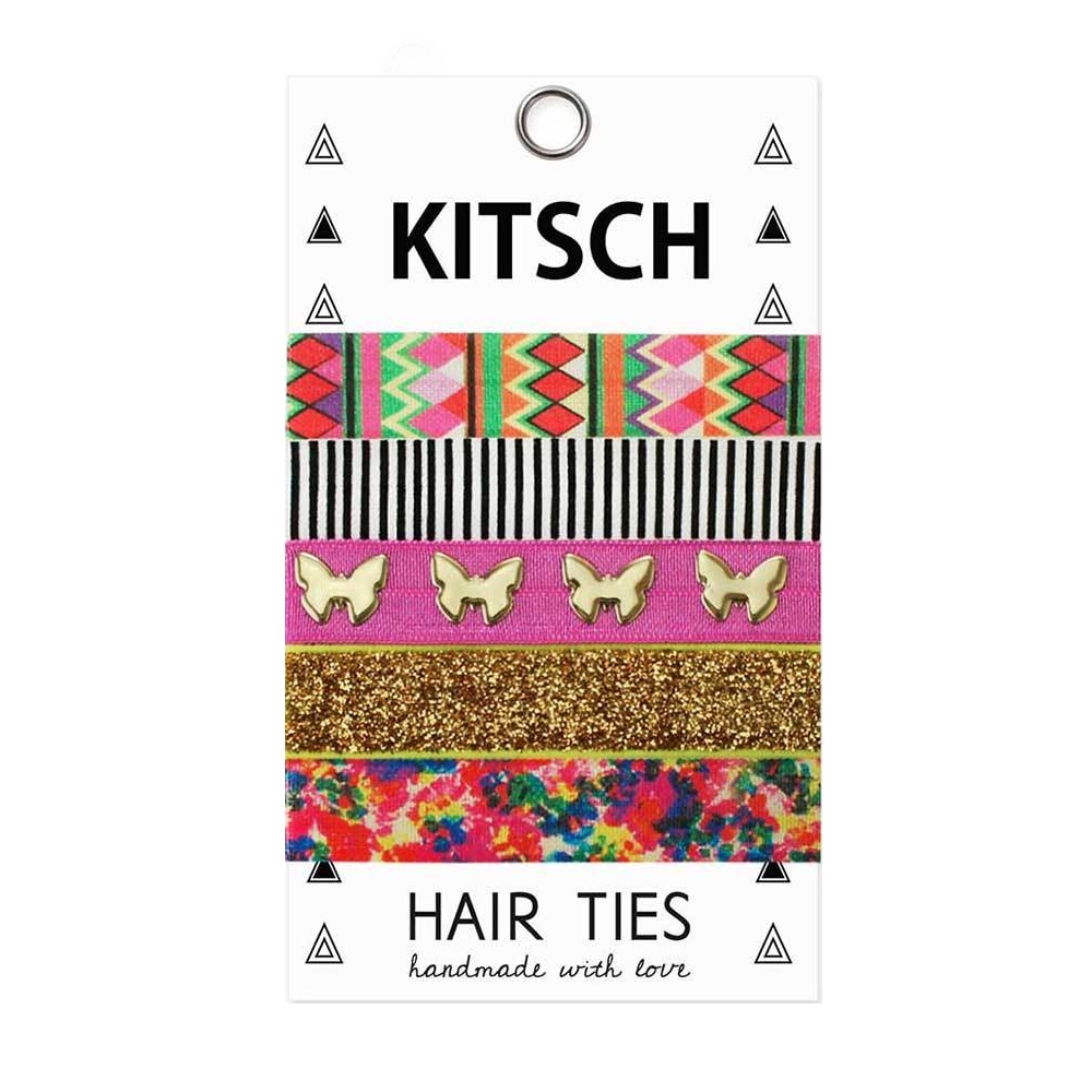 Kitsch - Wonderland Hair Ties 5 Stk Apparel & Accessories Clothing Ponytail Holders Beautycos