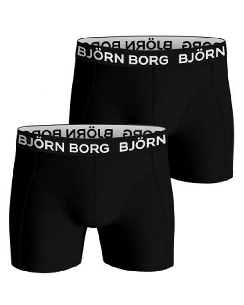Björn Borg Bamboo Cotton Blend Boxer 2-Pack Black Str XL 2 Stk Apparel & Accessories Clothing Underwear Socks Beautycos