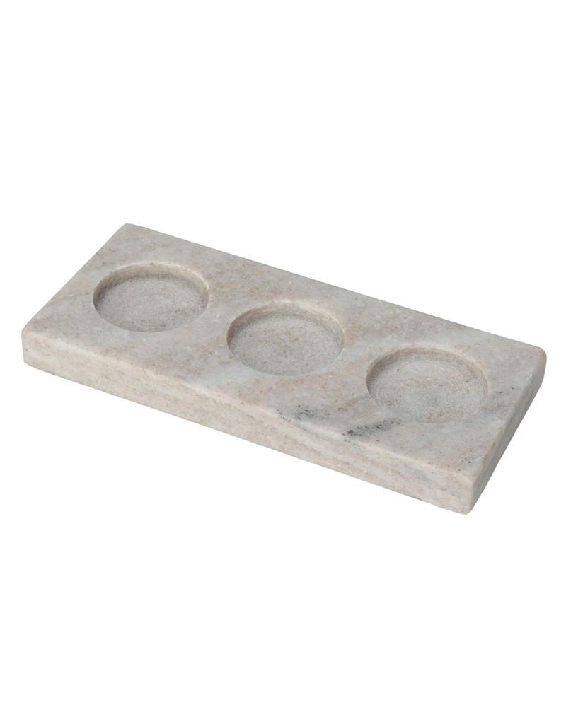 Excellent Houseware Marble Tealight Holder Sand 18 x 8 cm