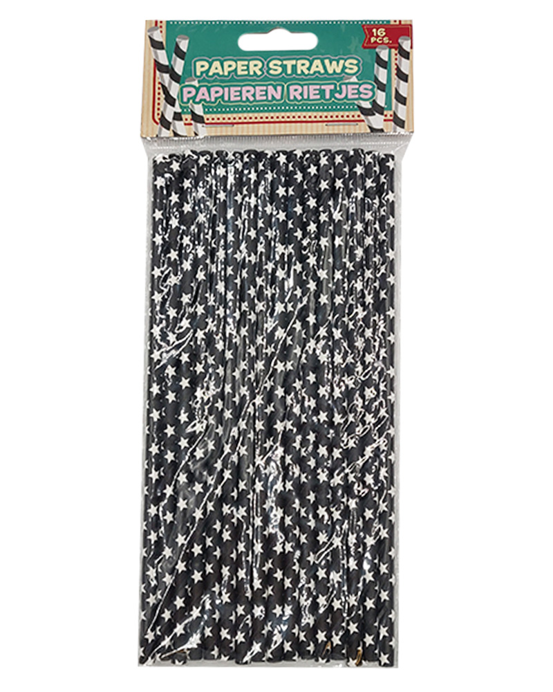 Party Collection Papirsugerør Stjerner (U) 16 Stk Arts & Entertainment Celebration Supplies Beautycos
