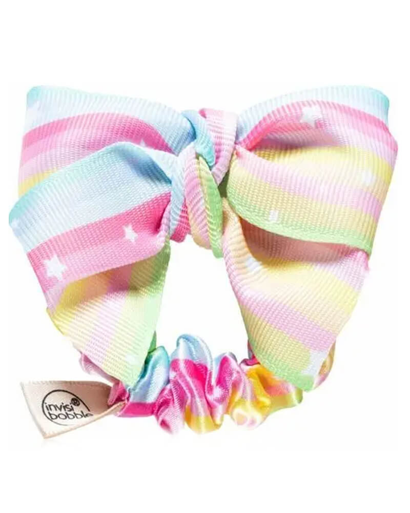 Invisibobble Kids Sprunchie Bow Rainbow Apparel & Accessories Clothing Hair Ponytail Holders Beautycos