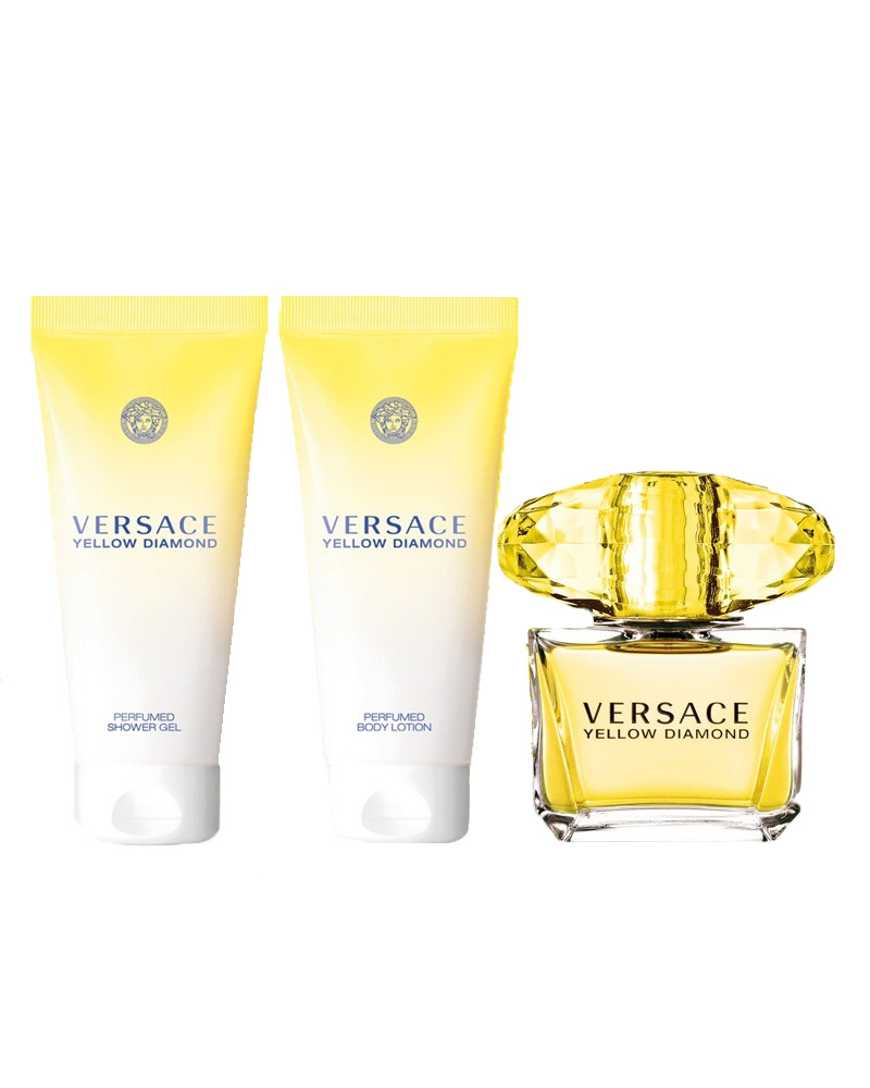 Versace Yellow Diamond Edt Gift Set 50 ML Arts & Entertainment Party Celebration Giving Wrapping Boxes Tins Beautycos