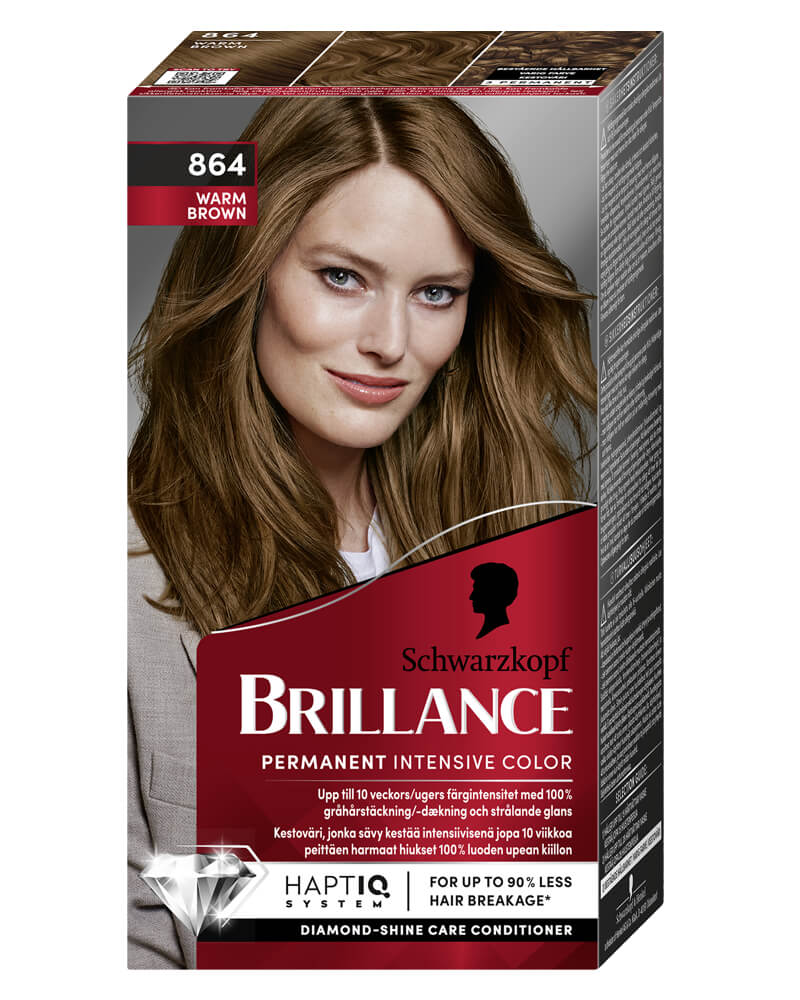 Schwarzkopf Brillance 864 Warm Brown (U) 160 ML Health & Beauty Personal Care Hair Color Beautycos