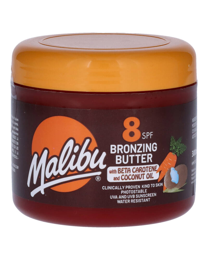 Malibu Tanning Bronzing Butter With Beta Carotene & Coconut Oil SPF 8 300 ml