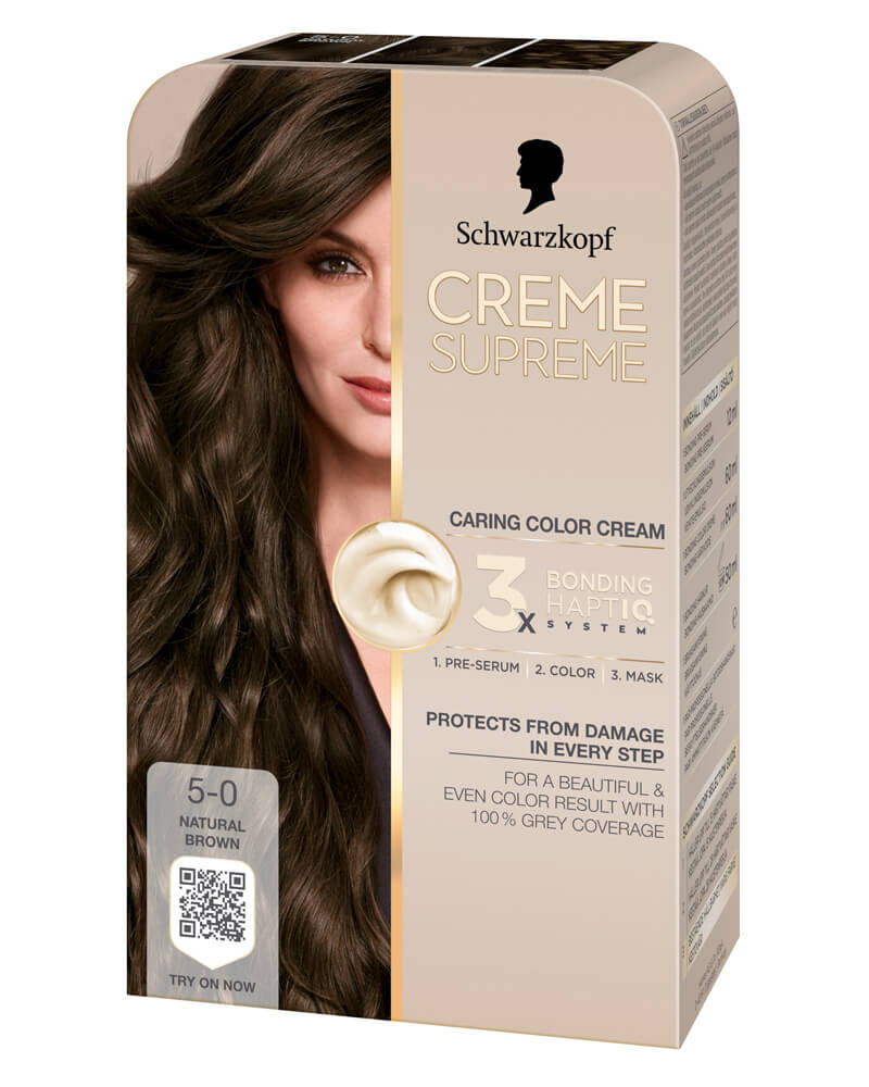Schwarzkopf Creme Supreme 5-0 Natural Brown 60 ML Health & Beauty Personal Care Hair Color Beautycos