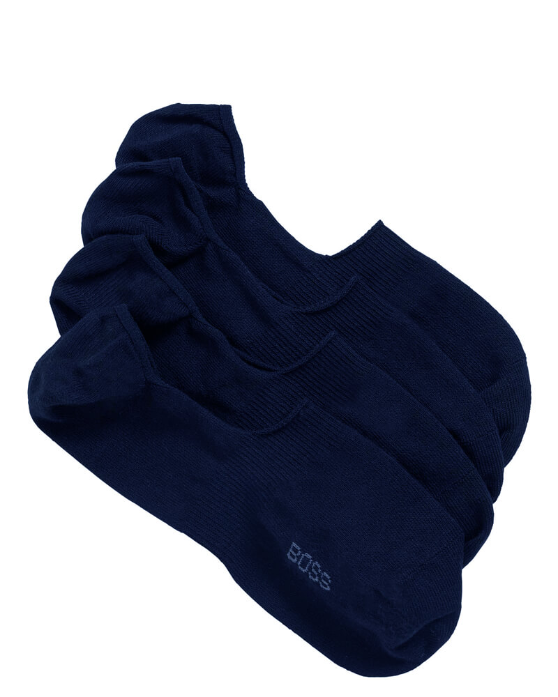 Boss Hugo 2-Pack Shoeliner Finest Soft Cotton Navy Blue Str 43-44 Apparel & Accessories Clothing Underwear Socks Beautycos