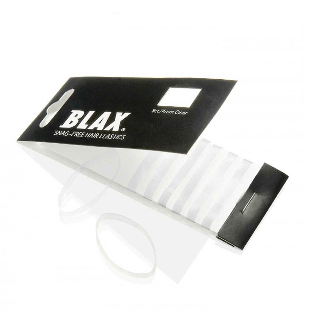 Blax - Snag-Free Hår Elastik Clear 4Mm 8 Stk Apparel & Accessories Clothing Hair Ponytail Holders Beautycos