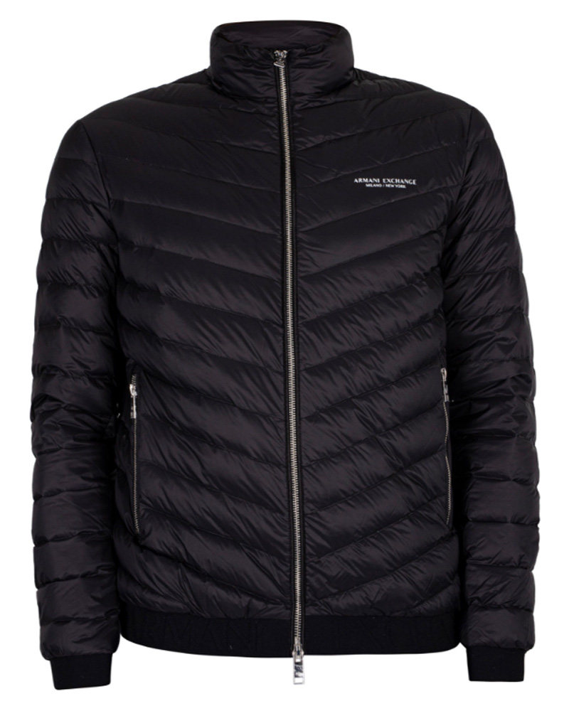 Armani Exchange Down Jacket Black/Melange Grey M
