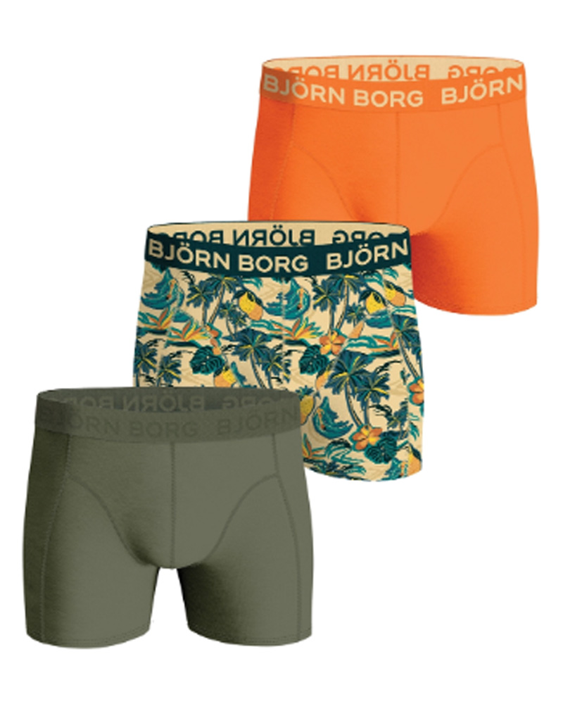 Björn Borg Cotton Stretch Shorts 3-Pack Str XL 3 Stk Apparel & Accessories Clothing Underwear Socks Beautycos