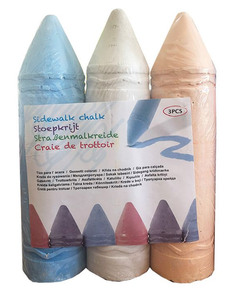 Kreativ Farvekridt Blå   3 stk.