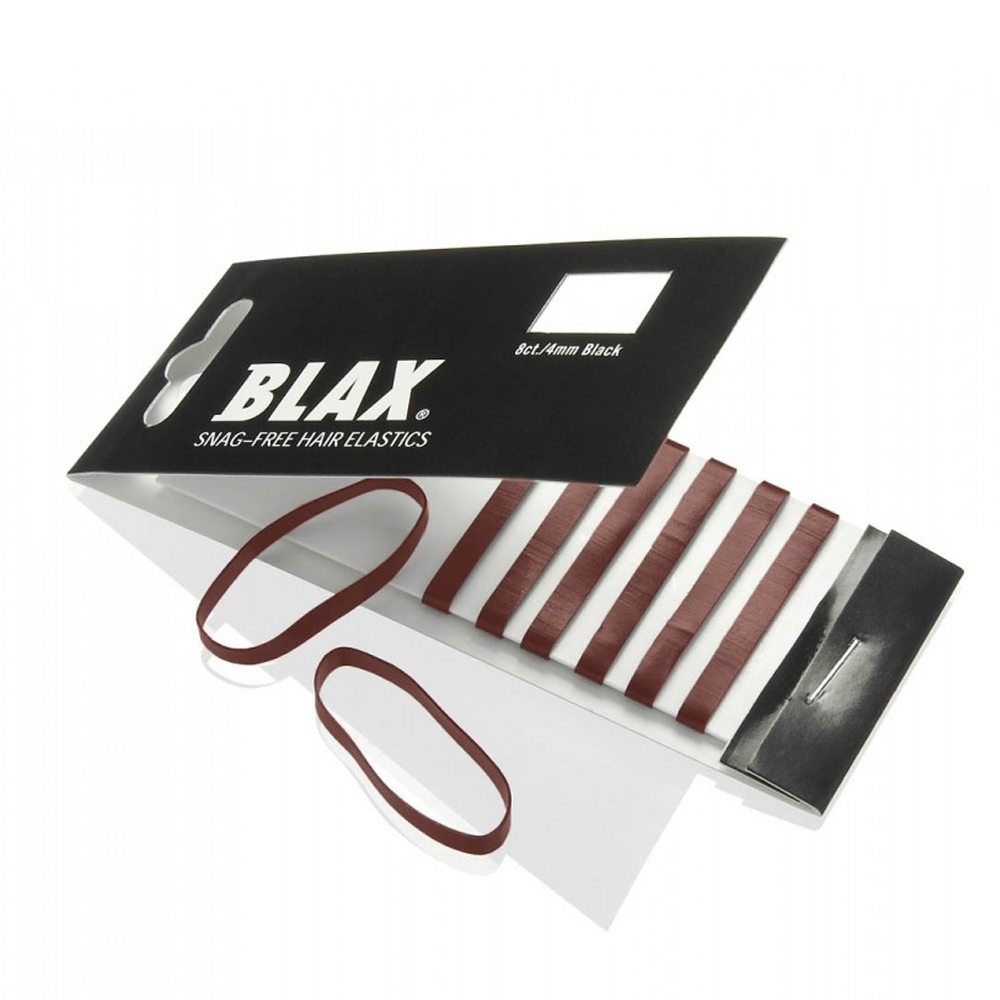 Blax - Snag-Free Hår Elastik Brun 4Mm 8 Stk Apparel & Accessories Clothing Hair Ponytail Holders Beautycos