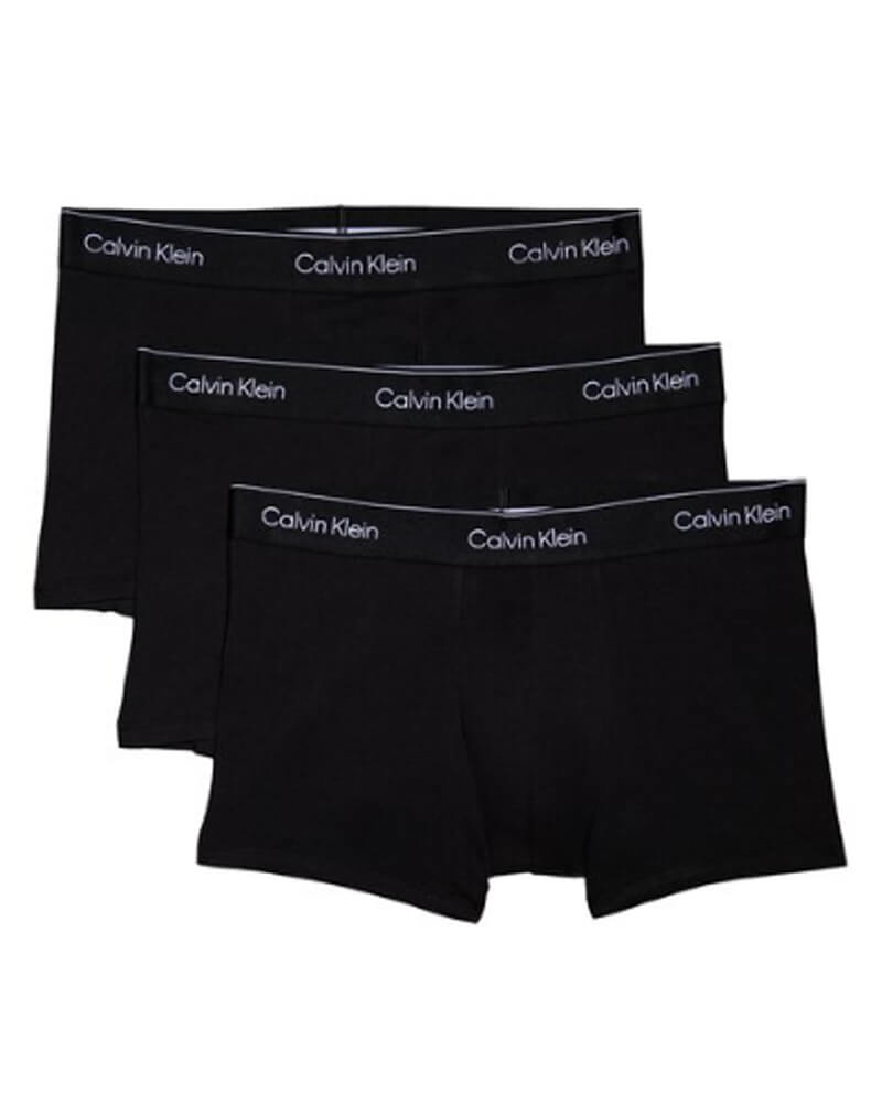 Calvin Klein Extra-Soft Cotton Stretch Shorty Trunks 3-Pak Sort Str. XL   3 stk.