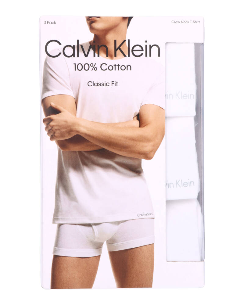 Calvin Klein Classic Fit Crew Neck T-shirt 3-Pack Hvid Str. M