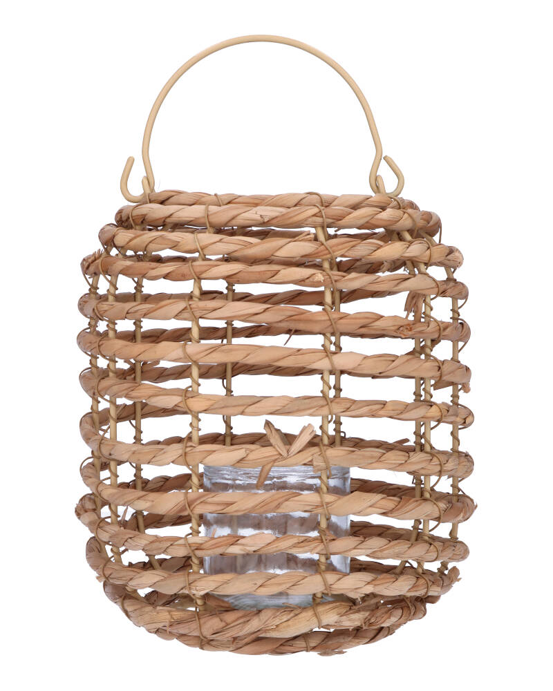 Lantern Natural Cattail 19X23C   1 stk.